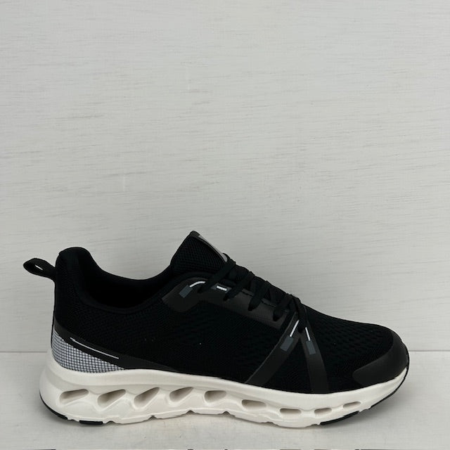 Sportieve sneakers met leuke zool zwart