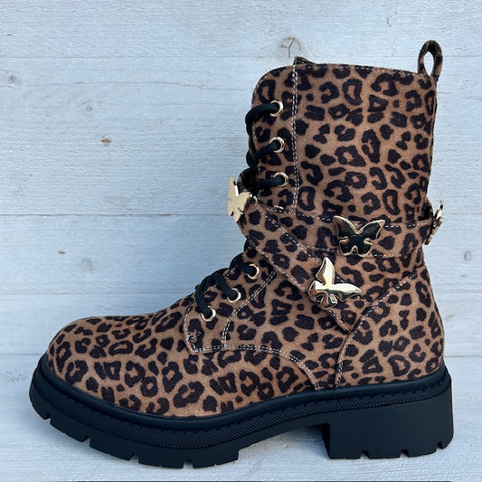 Veterboots met studs panter