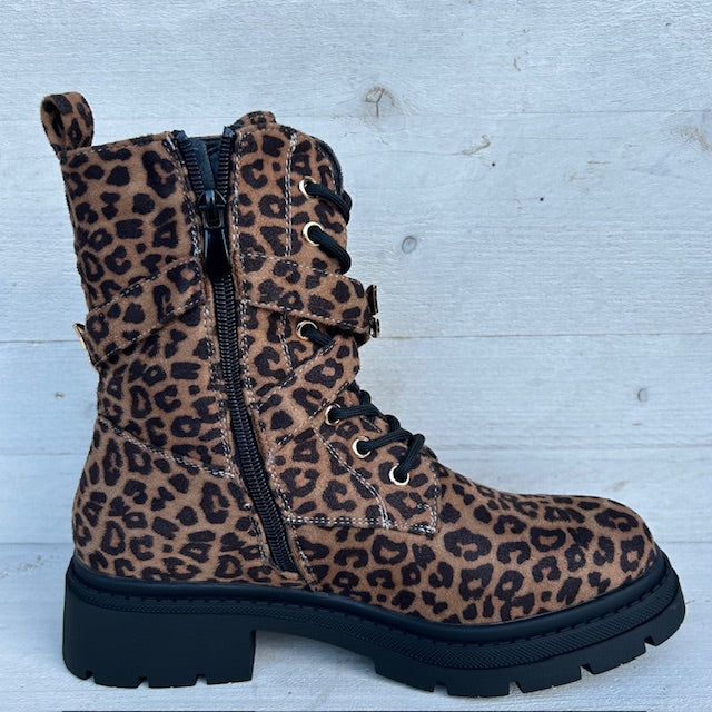 Veterboots met studs panter