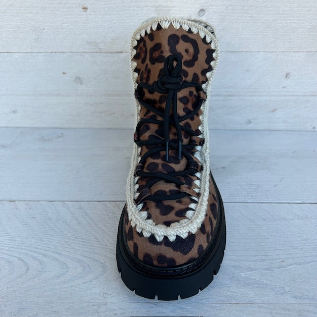 Suèdine winterboots panter