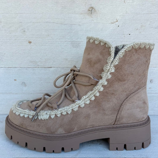 Suèdine winterboots khaki