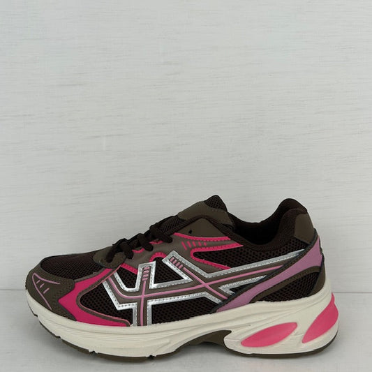 Trendy sneakers met gaaf design bruin