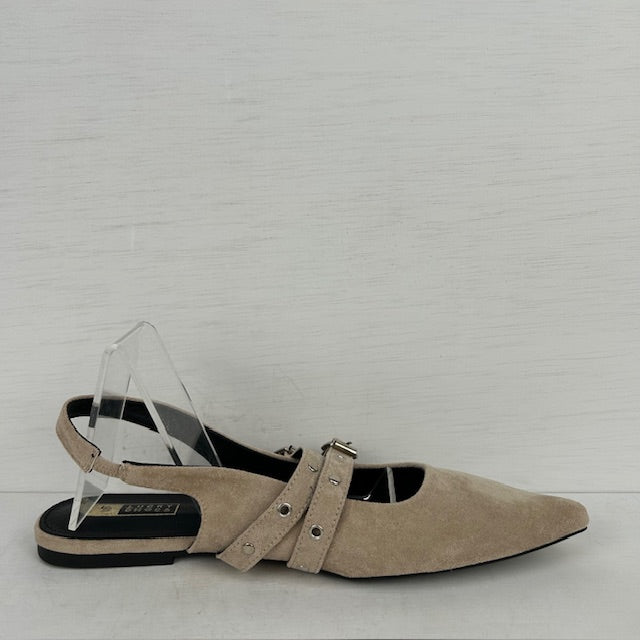 Slingbacks met gespjes khaki