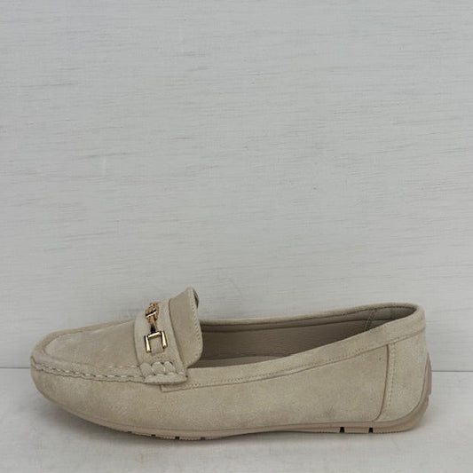 Geweldige instappers met gouden detail beige