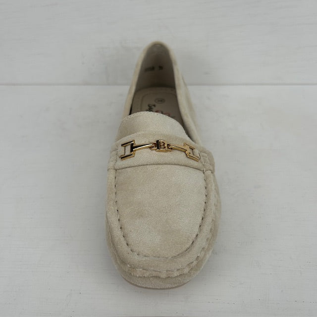 Geweldige instappers met gouden detail beige