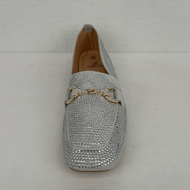 Leuke instappers met glitters grijs