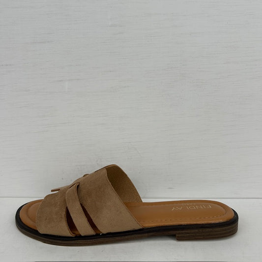 Slippers met leuk design khaki