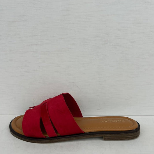 Slippers met leuk design rood
