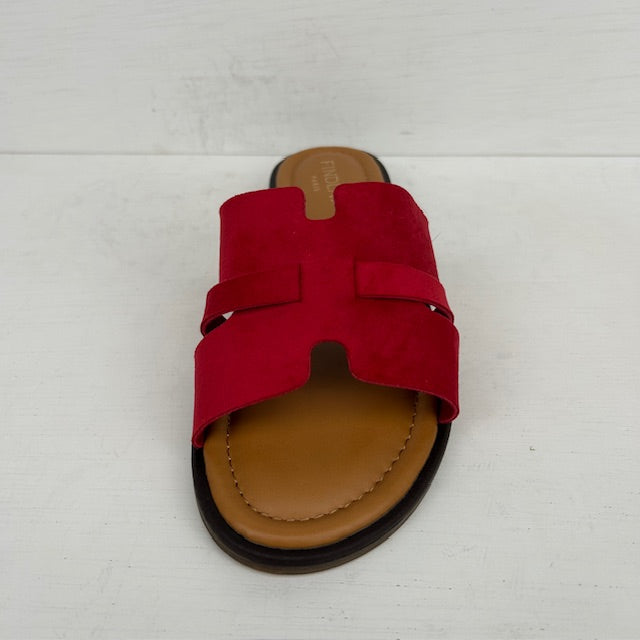 Slippers met leuk design rood