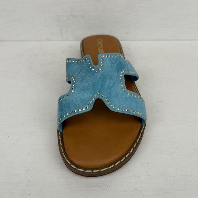 Geweldige zomerse slippers blauw