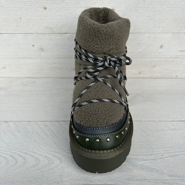 Cozy teddy boots groen