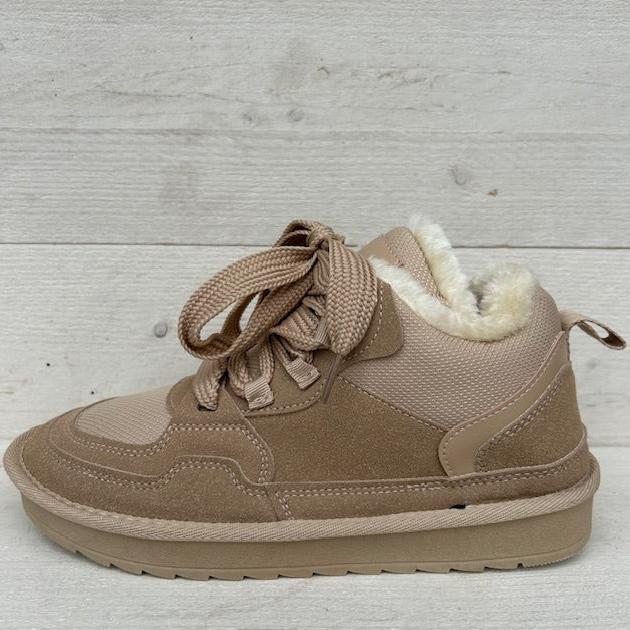 Gave furry sneakers camel