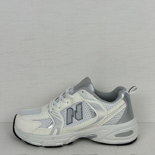 Sportieve sneakers met trendy design wit