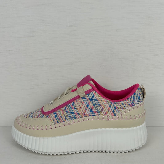 Leuke sneakers met ribbelzool roze