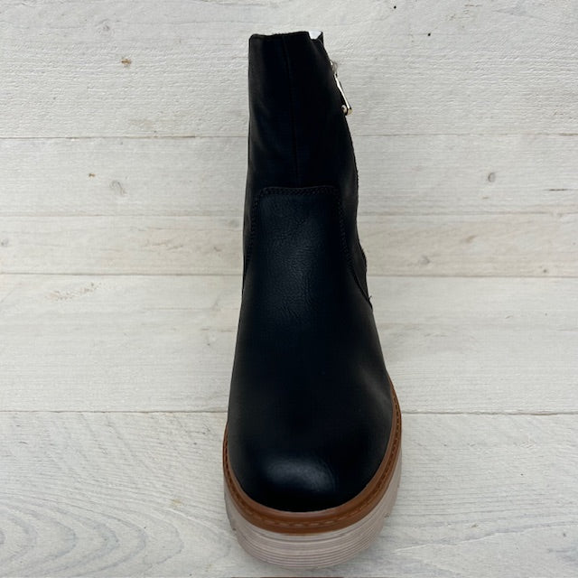 Stoere boots met rits zwart