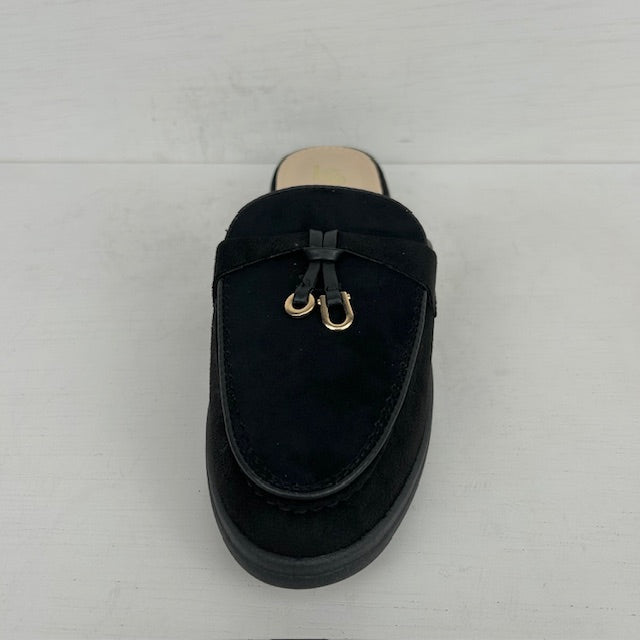 Leuke instap slippers zwart