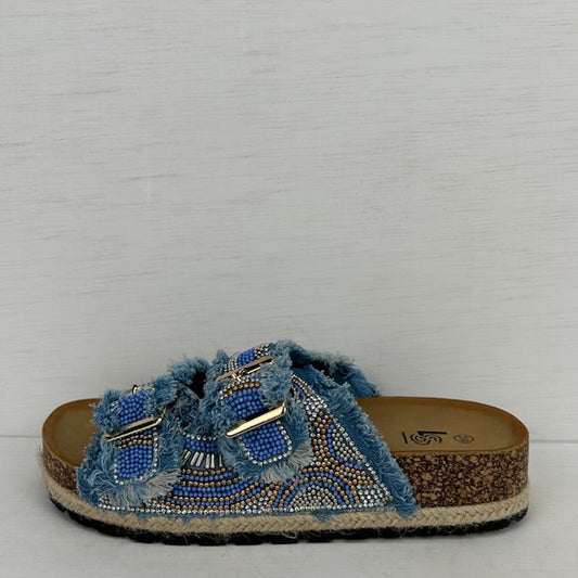 Geweldige zomerse sandalen blauw