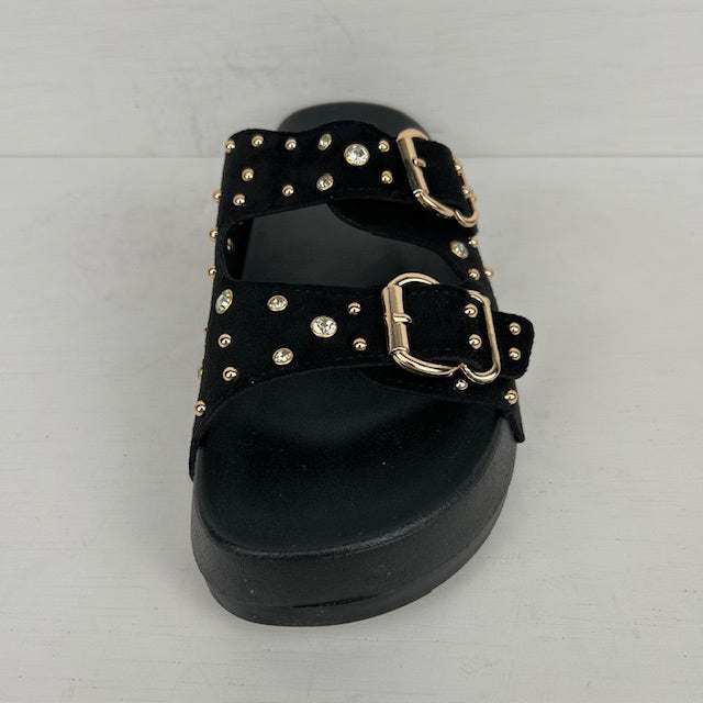 Leuke sandalen met studs zwart