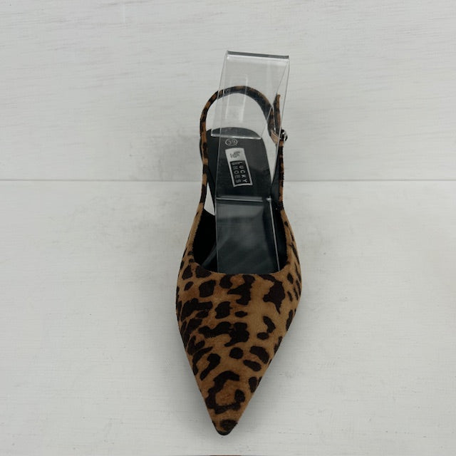Geweldige slingbacks met hakje panter