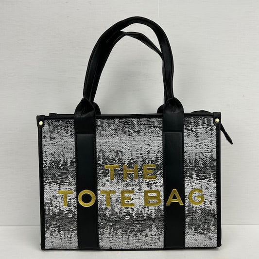 Tote bag met gaaf design zwart