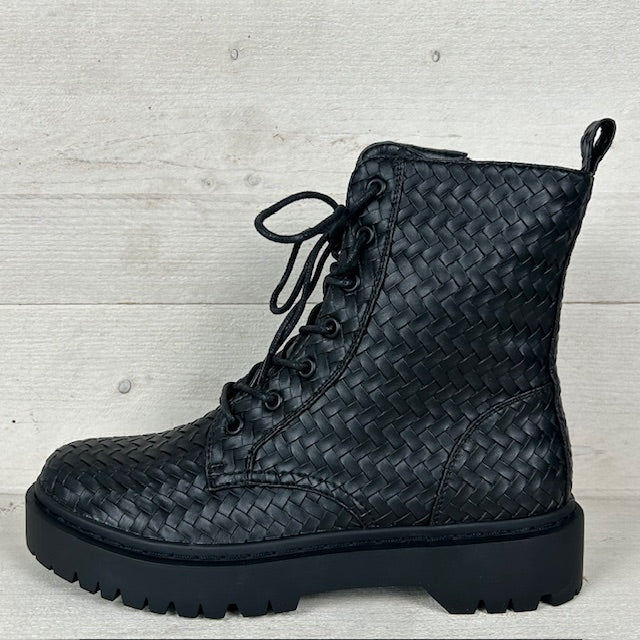 Trendy veterboots zwart