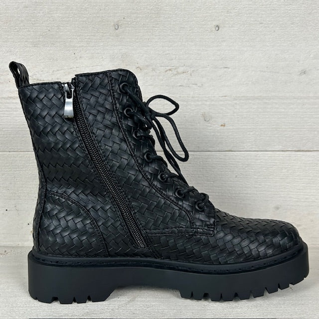 Trendy veterboots zwart