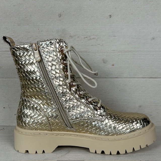 Trendy veterboots goud