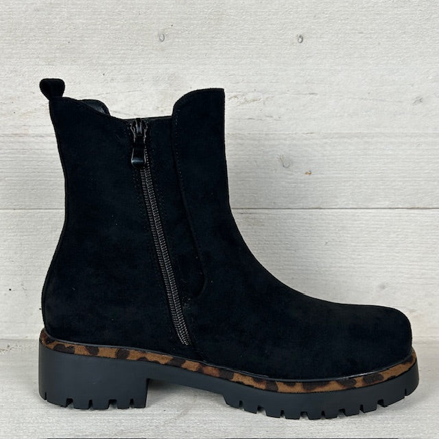 Trendy boots met panter randje