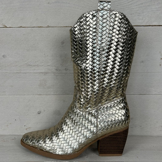 Trendy cowboylaarzen goud