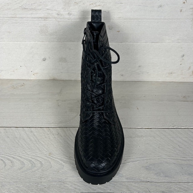 Trendy veterboots zwart