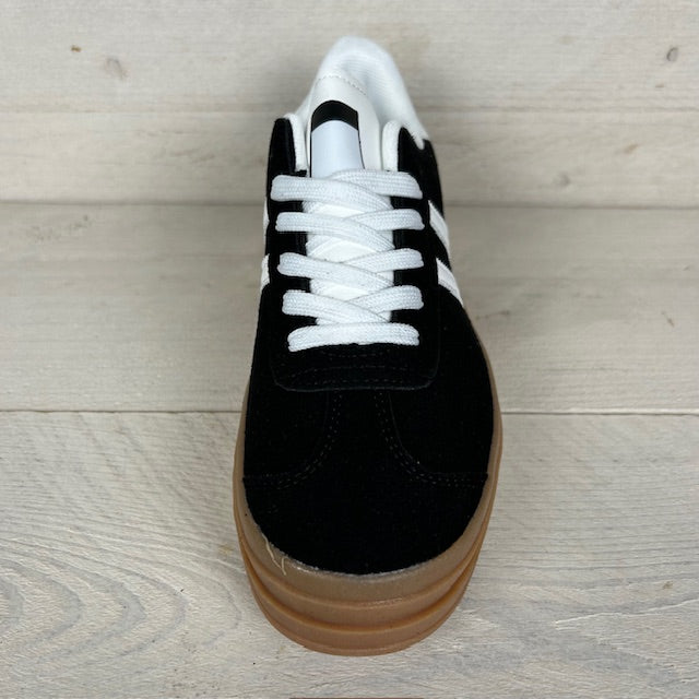 Trendy retro sneaker zwart