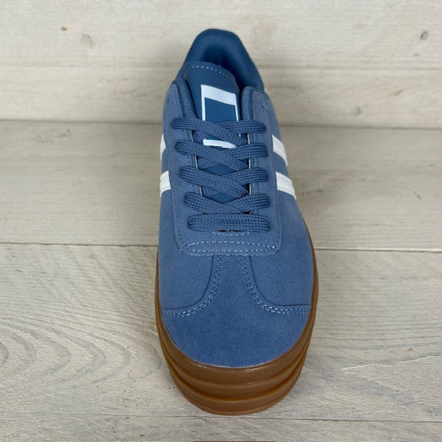 Trendy retro sneaker blauw