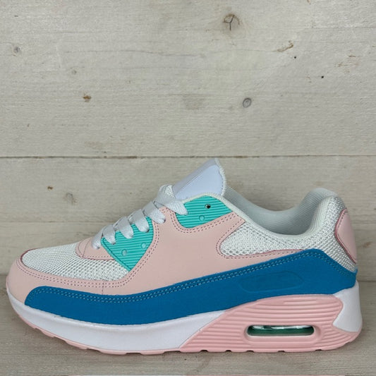 Air sneaker blauw roze