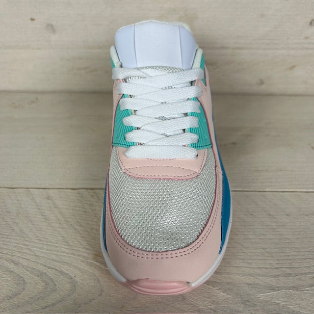 Air sneaker blauw roze