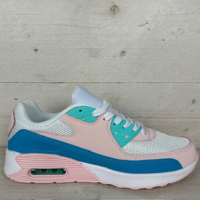 Air sneaker blauw roze