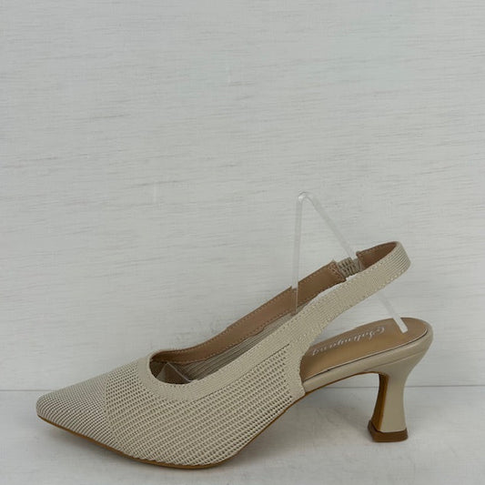 Leuke slingbacks met hakje beige