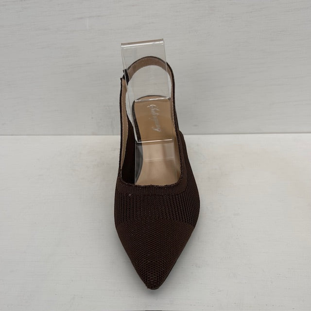 Leuke slingbacks met hakje bruin
