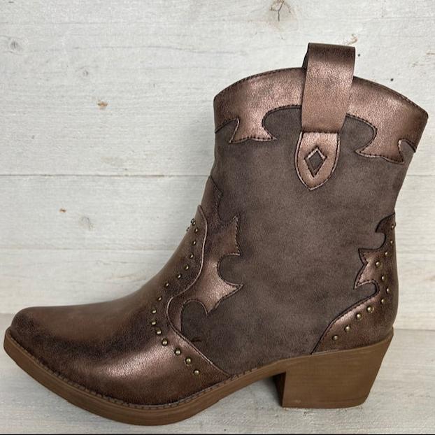 Cowboylaarsje met gaaf design bruin