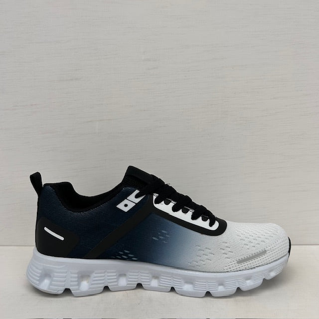 Sportieve sneakers met gave zool wit zwart