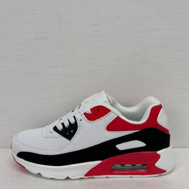 Leuke air sneakers wit rood zwart