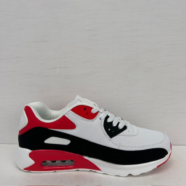 Leuke air sneakers wit rood zwart