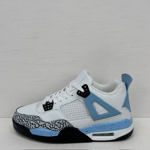 Trendy air sneakers wit blauw
