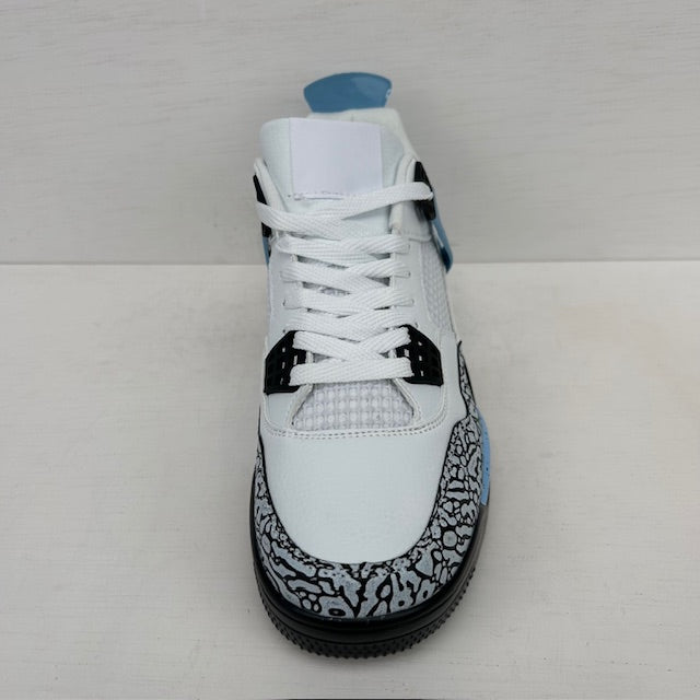 Trendy air sneakers wit blauw