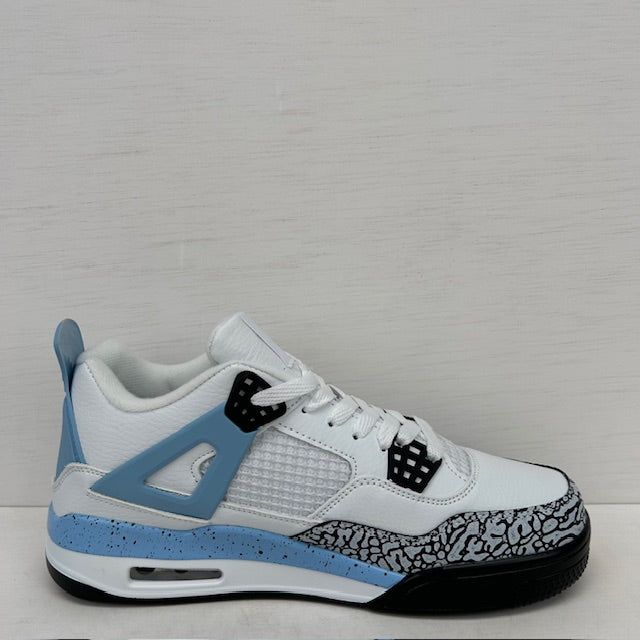 Trendy air sneakers wit blauw