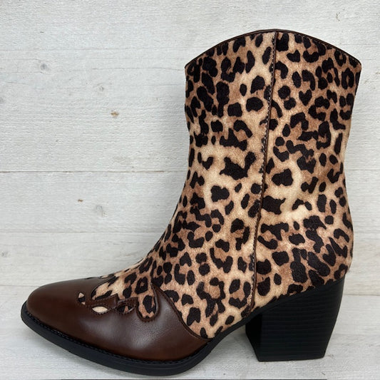 Panter cowboylaars met bruine details