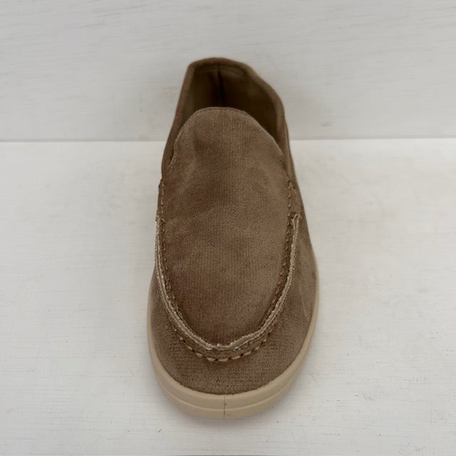 Basic suèdine instappers khaki