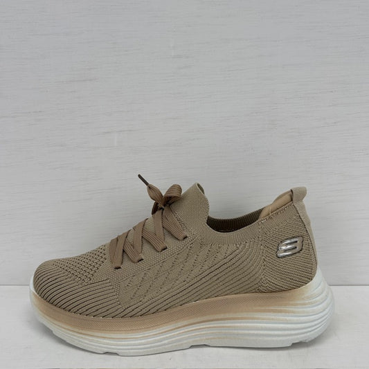 Casual sneakers met sportief design khaki