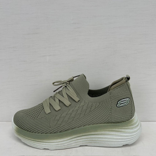 Casual sneakers met sportief design groen