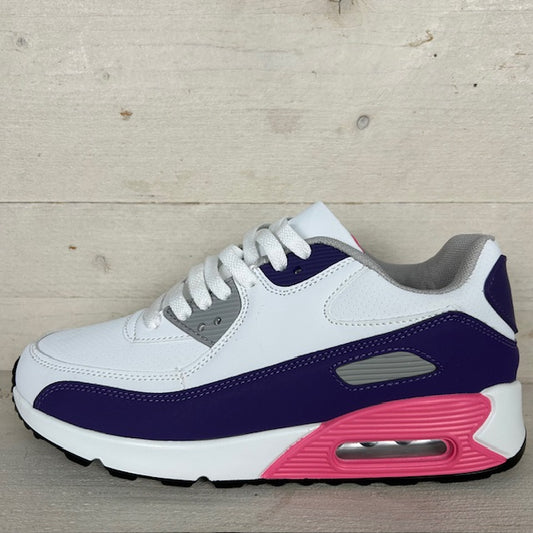 Air sneaker wit paars  maat 37