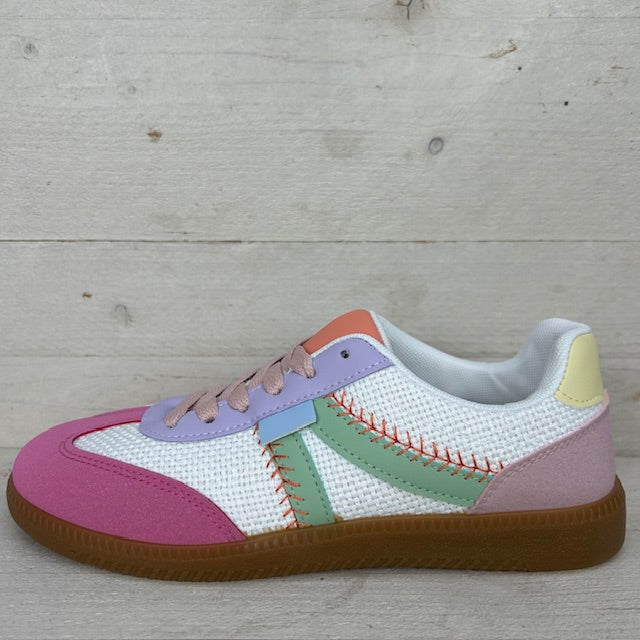 Leuke trendy retro sneaker multicolor